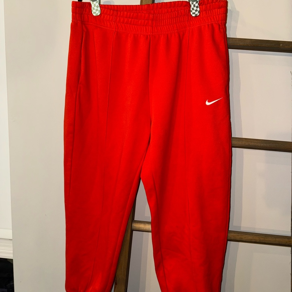 Women’s Nike 1X Plus Red Sweatpants Athletic Joggers